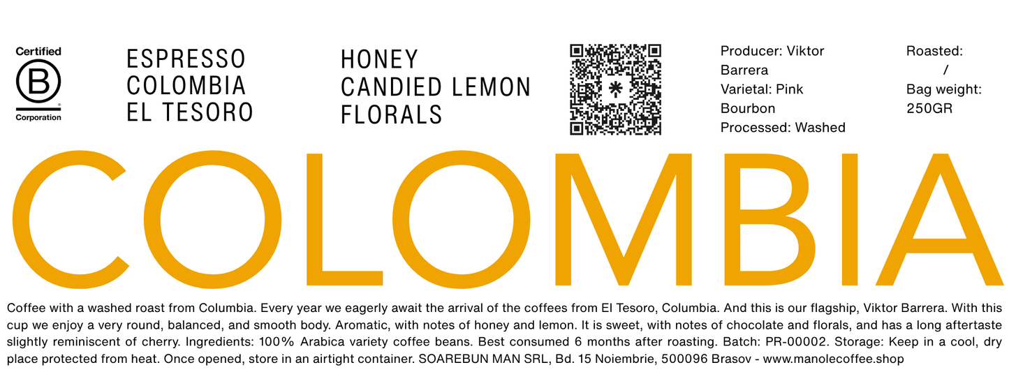 COLOMBIA EL TESORO – WASHED – 87