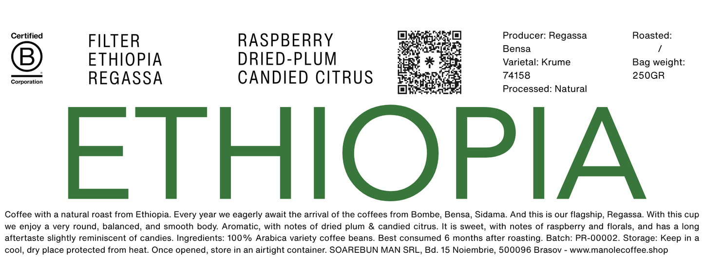 Ethiopia Bensa – Natural – 86