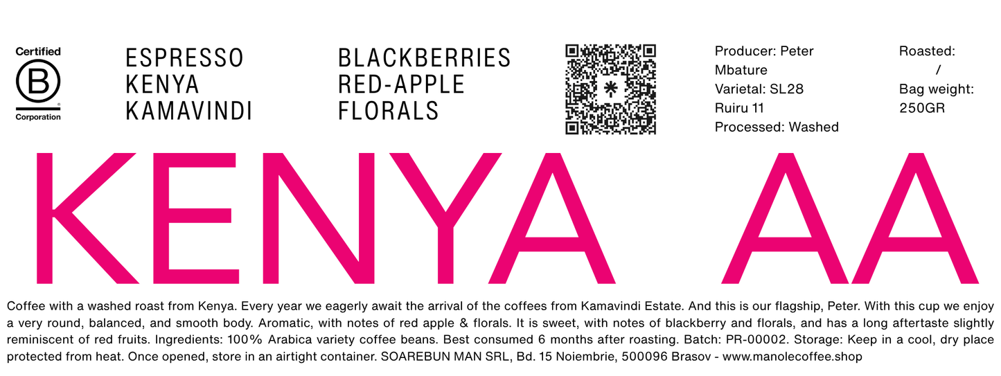 Kenya Kamavindi Estate – Washed – 87+