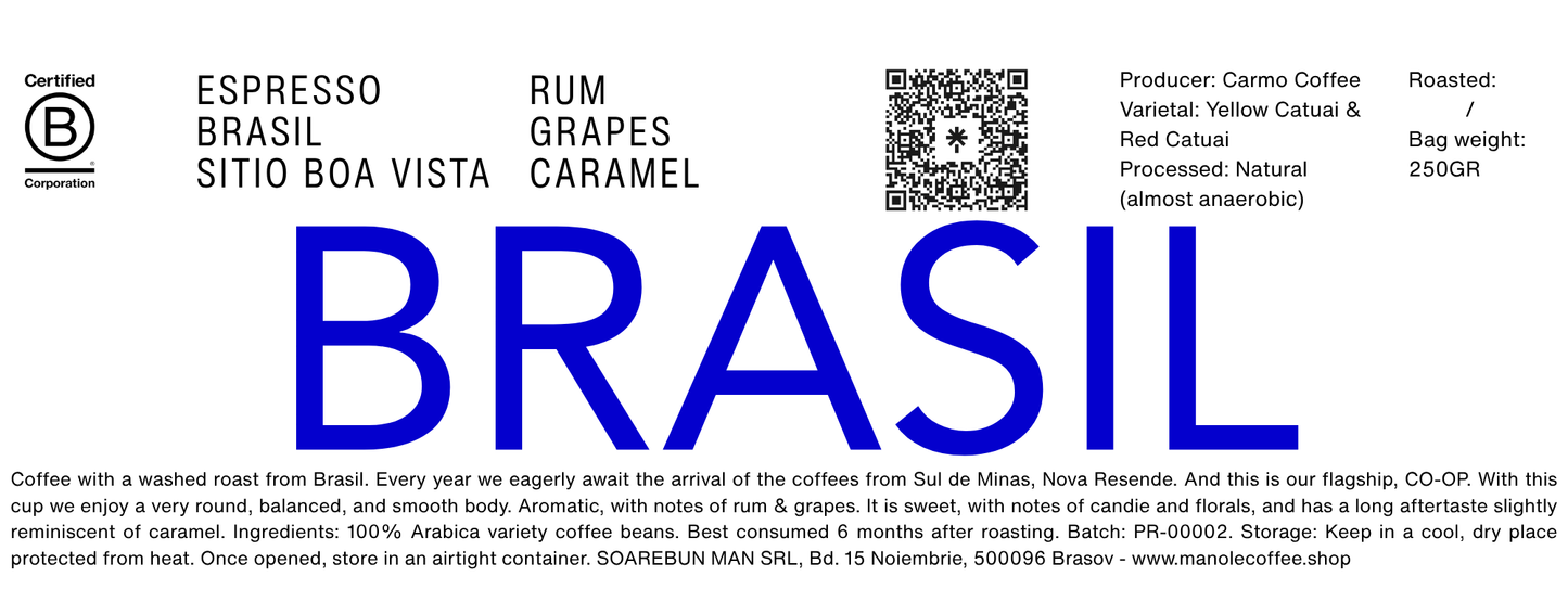 Brazil Carmo Coffee– Natural – 87
